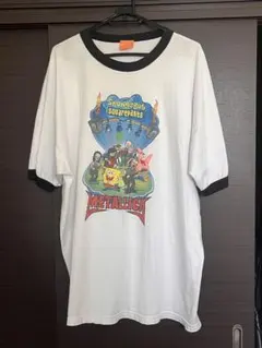 90s METALLICA × スポンジボブ NICKELODEON バンドT