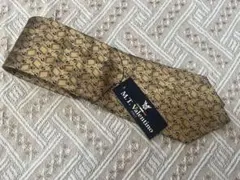 【お得】M.T. Valentino 幾何学模様 ゴールドネクタイ