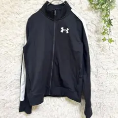 アンダーアーマー【150cm】長袖トラックジャージ サイドライン ブラック