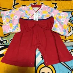 新品 袴ロンパース 女の子 70cm