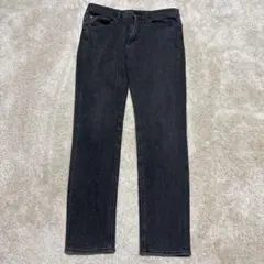 GU ジーユー スキニーデニム ダークグレー ブラックデニム　レディース　M