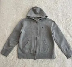 POLO ジップパーカー　グレー