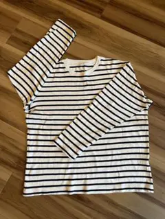 ユニクロ　ソフトタッチクルーネックＴシャツ　ボーダー　150 ロンT ロンティー