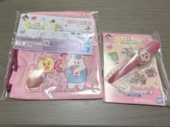 おぱんちゅうさぎ　一番くじ　可哀想に　ヘアクリップ＆巾着