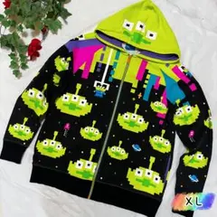 ディズニー　リトルグリーンメン　パーカー　8bit【LL】