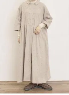 Samansa Mos2サマンサモスモス　ドルマンスリーブギャザーワンピース　M