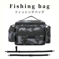 釣りバッグ　フィッシングバッグ　大容量　多機能　防水　ショルダー　迷彩　鞄