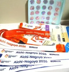 新品未使用　第20回アジア競技大会2026 ネックストラップ　6本　シール16枚