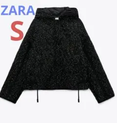 【新品】ZARA テクスチャ素材パフジャケット