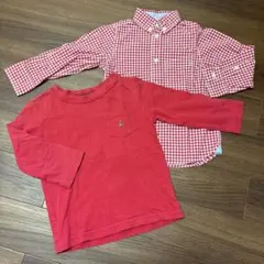 babyGap 長袖シャツ ギンガムチェック 長袖Tシャツ95 2点セット