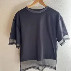 JaVa チュールレイヤードバックプリントＴシャツのサムネイル
