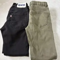 EDWIN エドウィン　パンツ　黒　 130 西松屋