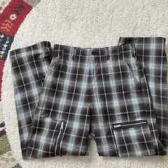 GU×UNDERCOVER チェック柄パンツ