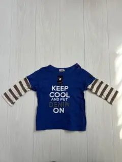 DOUBLE.B 青 長袖Tシャツ 90