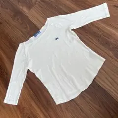 バーバリーブラックレーベル　ロゴ　Tシャツ　5分丈　トップス　カットソー