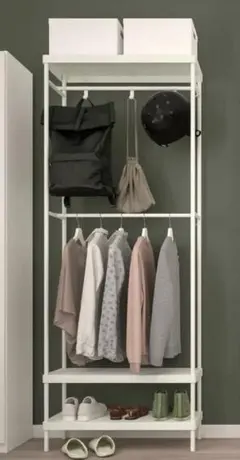生産終了品】IKEA ニッケビー NIKKEBY ハンガーラック収納 - メルカリ