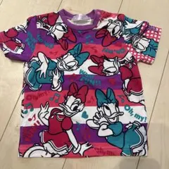 東京ディズニーリゾート デイジー総柄 Tシャツ 子供　キッズ　90のサムネイル