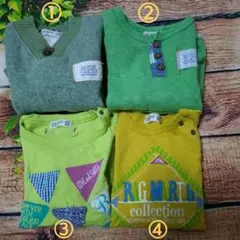 美品！95cmラグマートのかわいいトップストレーナー2枚＆ロンT2枚セット