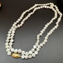 アクリル パールネックレス 4連 新品 軽量 落ち感あり 高見え 