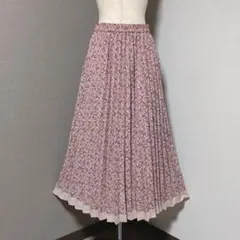 【CECIL McBEE】花柄プリーツロングスカート