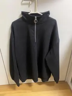 LILL ブラック ハーフジップスウェット L