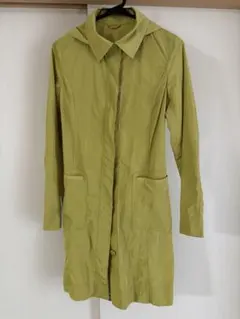 【ELLE PLANETE】フード付きライトグリーンコート