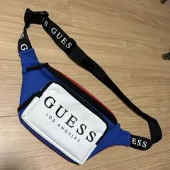 GUESS ボディバッグ 青/赤