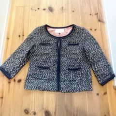 PROPORTION ノーカラージャケット M ネイビー系のサムネイル