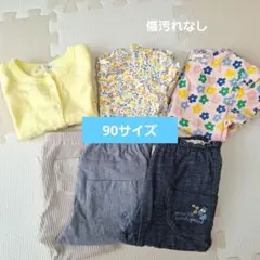80.90サイズ 花柄　Tシャツ　パンツ　まとめ売り
