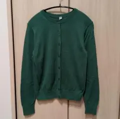 UNIQLO UVカットクルーネックカーディガン(長袖) 緑