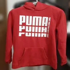 PUMA フード付きパーカー 140 レッド