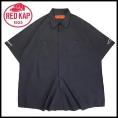 XXL/古着 RED KAP 半袖ワークシャツ 企業ロゴ アーム刺繍のサムネイル