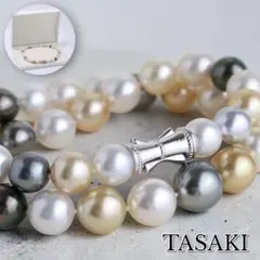 大珠12.7mm✨マルチカラー✨TASAKI 黒蝶真珠 白蝶パール ネックレスのサムネイル