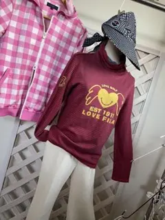 ⭐︎LL FILA GOLF ⭐︎タートルネック　暖かい　裏起毛　シャツ 赤