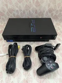PS2 SCPH-50000 本体　コントローラーアダプタ　映像コード４点セット