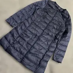 美品　ユニクロウルトラライトダウン　ロングネイビーＭ　インナー