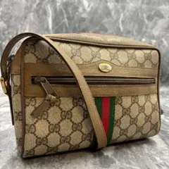 ✨美品✨GUCCI GG シェリーライン ショルダーバッグ ブラウン レザー