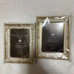 ☆セリア アンティークフォトフレーム シャビーシック2点セット☆