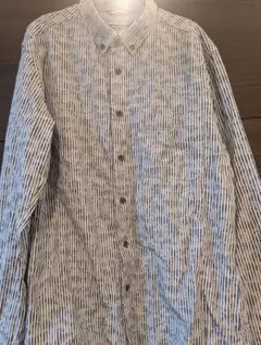 COMME CA COMMUNE ストライプ迷彩長袖シャツ S