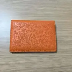 2つ折りカードケース オレンジ コンパクト
