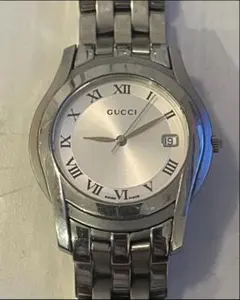 GUCCI Gクラス 5500M 腕時計 シルバー文字盤 QZ 未稼働 動作保証 GUCCI（グッチ） 腕時計 5500XL Gクラス ステンレススチール シルバー