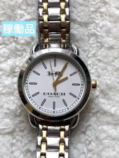 稼働品　COACH 腕時計 CA.104.7.95.1207 新品電池　シルバーのサムネイル