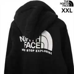 US限定 ノースフェイス 両面ロゴ スウェット パーカー XXL 黒 日本未発売