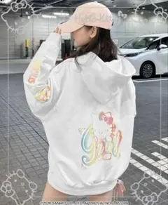 GALFY×日焼けキティ ジップアップ パーカー 猫耳 パーカー - メルカリ