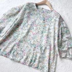 【新品】Golden Bear ゴールデンベア 花柄 ブラウス シャツ XL