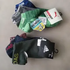 PUMA adidas キッズ靴下 6足セット 23-25cm 男の子