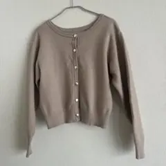 grove カーディガン　ベージュ　金ボタン