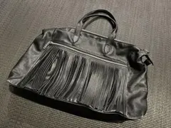 サンローラン　オールレザー　フリンジ付きショルダーバッグ　バックパック