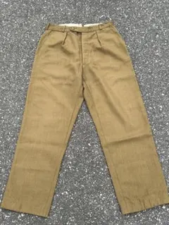 ボ*タ様 デンマーク軍　ウールパンツ デンマーク軍 ウール ドレスパンツ チャコールグレー ジッパーフライ