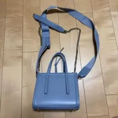 ZARA 2way ミニショルダーバッグ ライトブルー